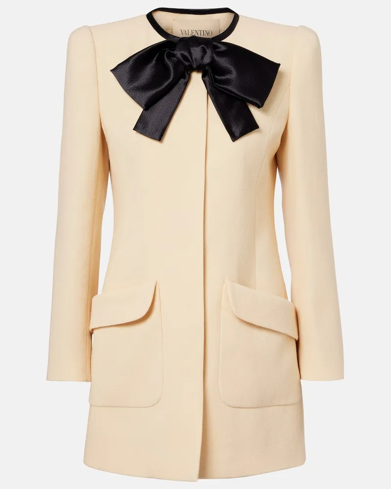 Valentino Garavani Cappotto in lana vergine Bianco