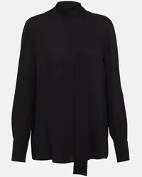 Valentino Garavani Blusa in georgette di seta Nero