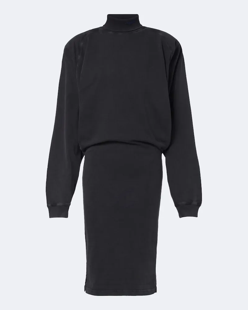 Thierry Mugler Abito felpa in jersey di cotone Grigio