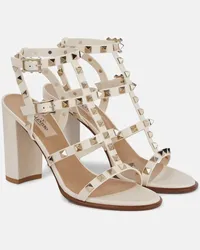 Valentino Garavani Sandali Rockstud in pelle Bianco