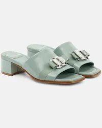 Ferragamo Sandali Vilna in pelle con fiocco Verde