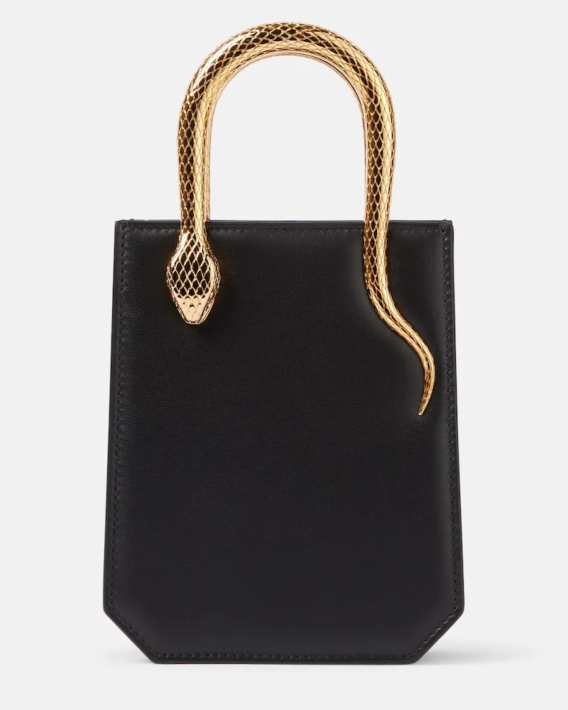 Bulgari Borsa Serpentine Mini in pelle Nero