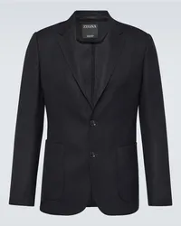 Ermenegildo Zegna Blazer monopetto in lana Blu