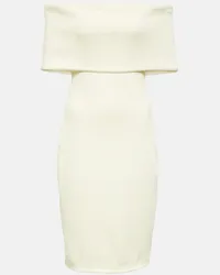 Bottega Veneta Abito midi con scollo bardot Bianco