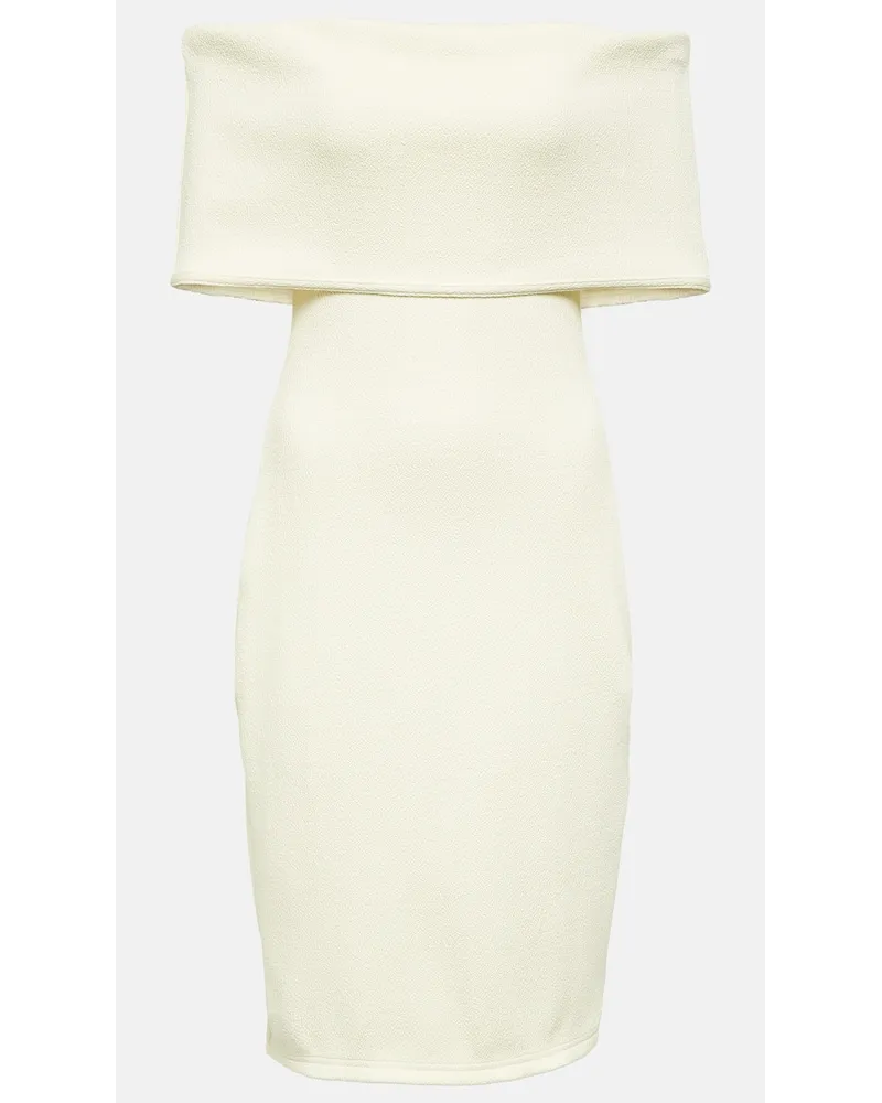 Bottega Veneta Abito midi con scollo bardot Bianco