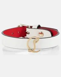 Christian Louboutin Bracciale Loubilink in pelle Bianco