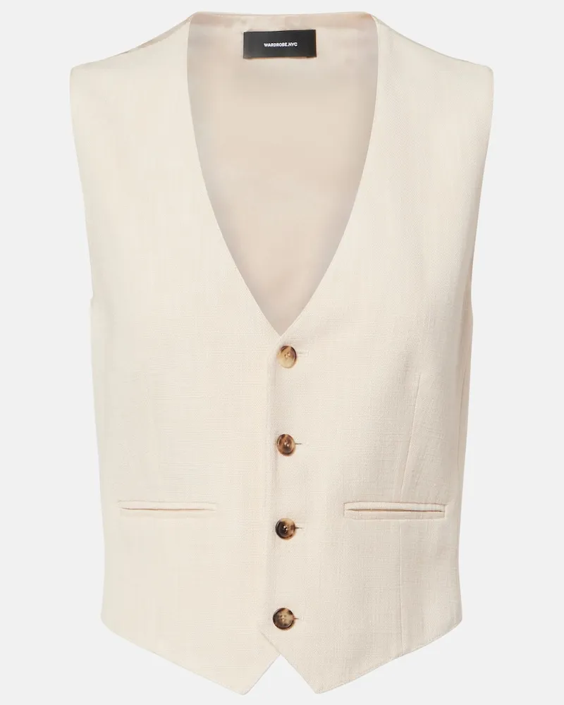 WARDROBE.NYC Gilet monopetto Bianco