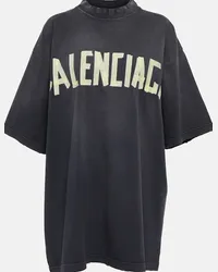 Balenciaga T-shirt in cotone con logo Nero