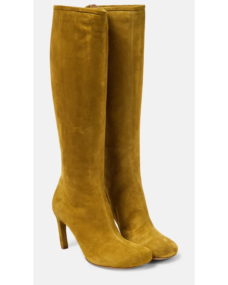 Dries van Noten Stivali in suede Arancione
