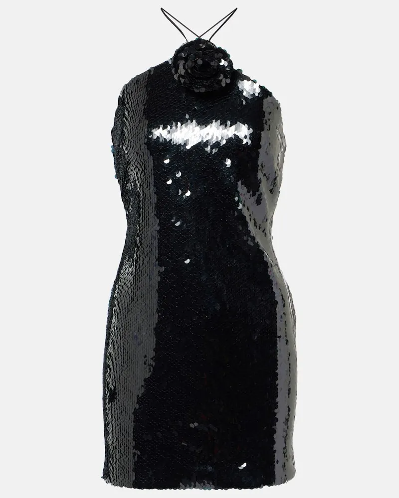 Magda Butrym Abito corto con paillettes Nero