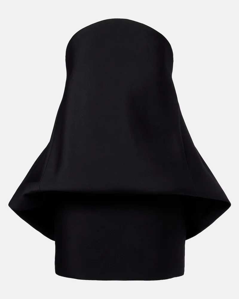 Balenciaga Abito bustier con peplo Nero