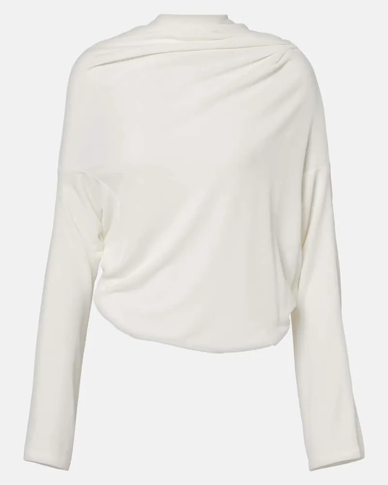 Jacquemus Top CroisiÃ¨re in crÃªpe di jersey Bianco