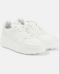 TOD'S Sneakers in pelle con platform Bianco