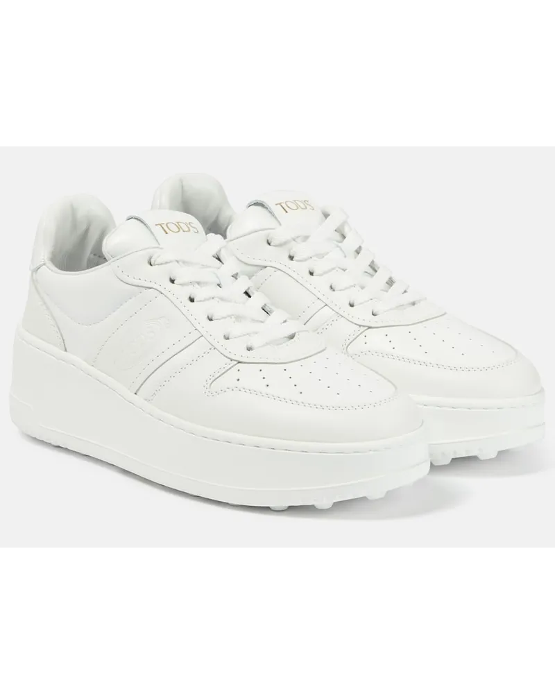 TOD'S Sneakers in pelle con platform Bianco
