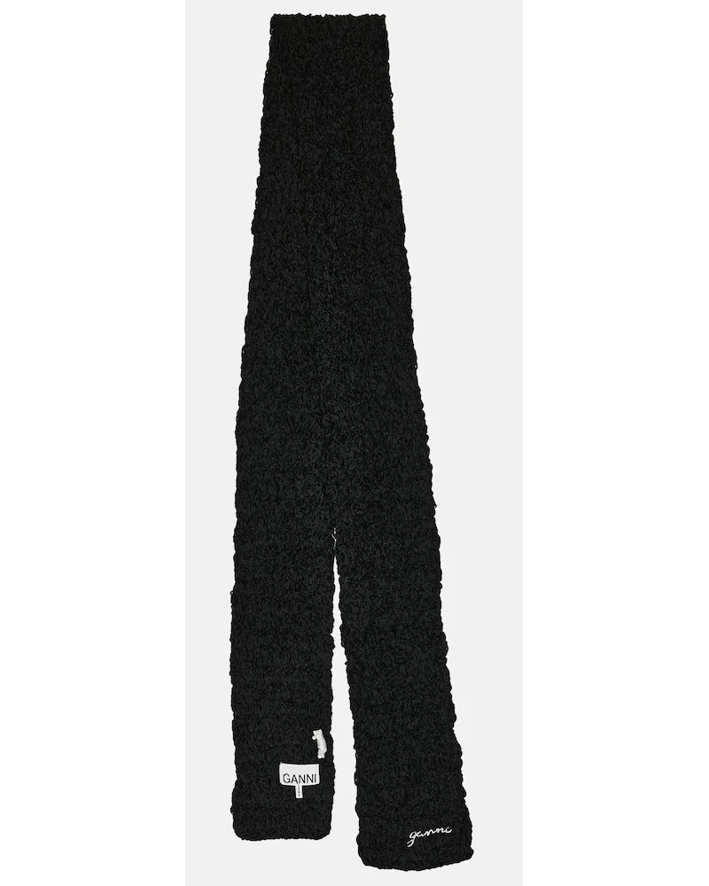 Ganni Sciarpa in crochet Nero