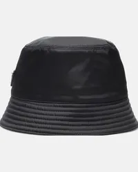 Prada Cappello da pescatore in Re-Nylon Nero