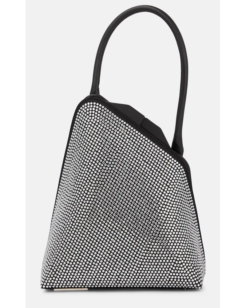 ATTICO Borsa a spalla Sunset con cristalli Argento