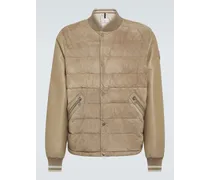 Moncler Piumino Chalanches in suede e pelle Beige
