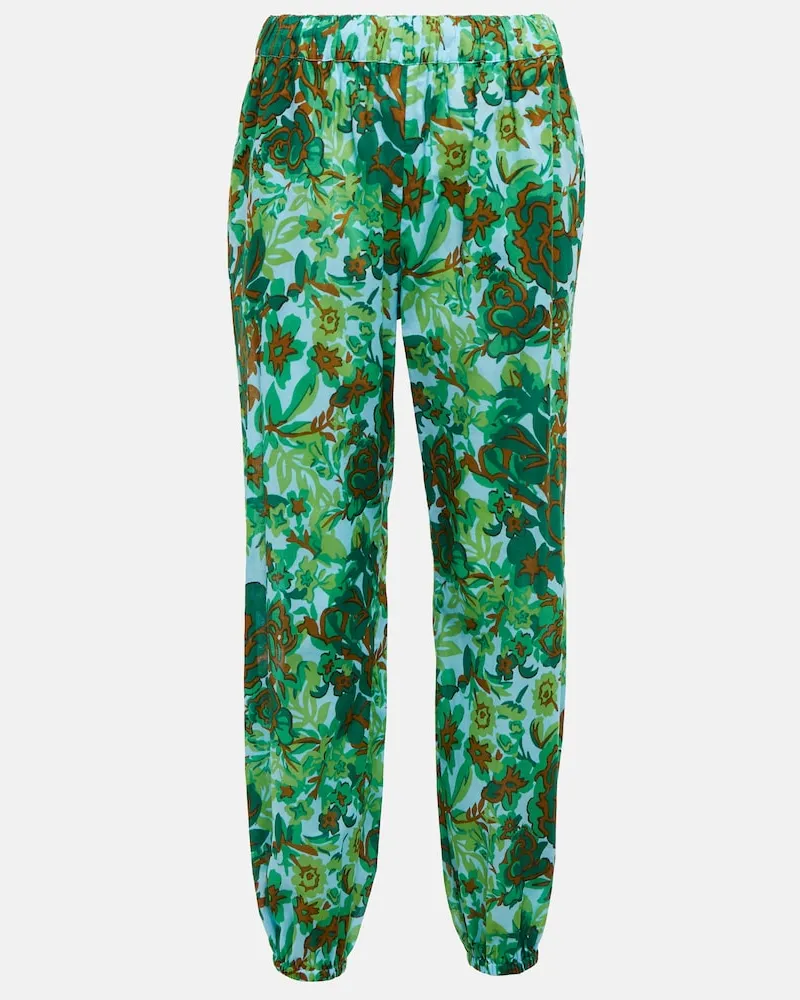 Tory Burch Pantaloni in voile con stampa Multicolore