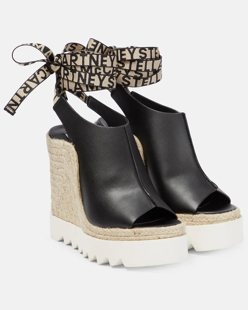 Stella McCartney Sandali espadrillas Gaia in similpelle Nero