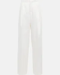 Chloé Chloé Pantaloni regular in lino a vita media Bianco