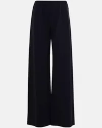 The Row Pantaloni Gala in cady a gamba larga Blu