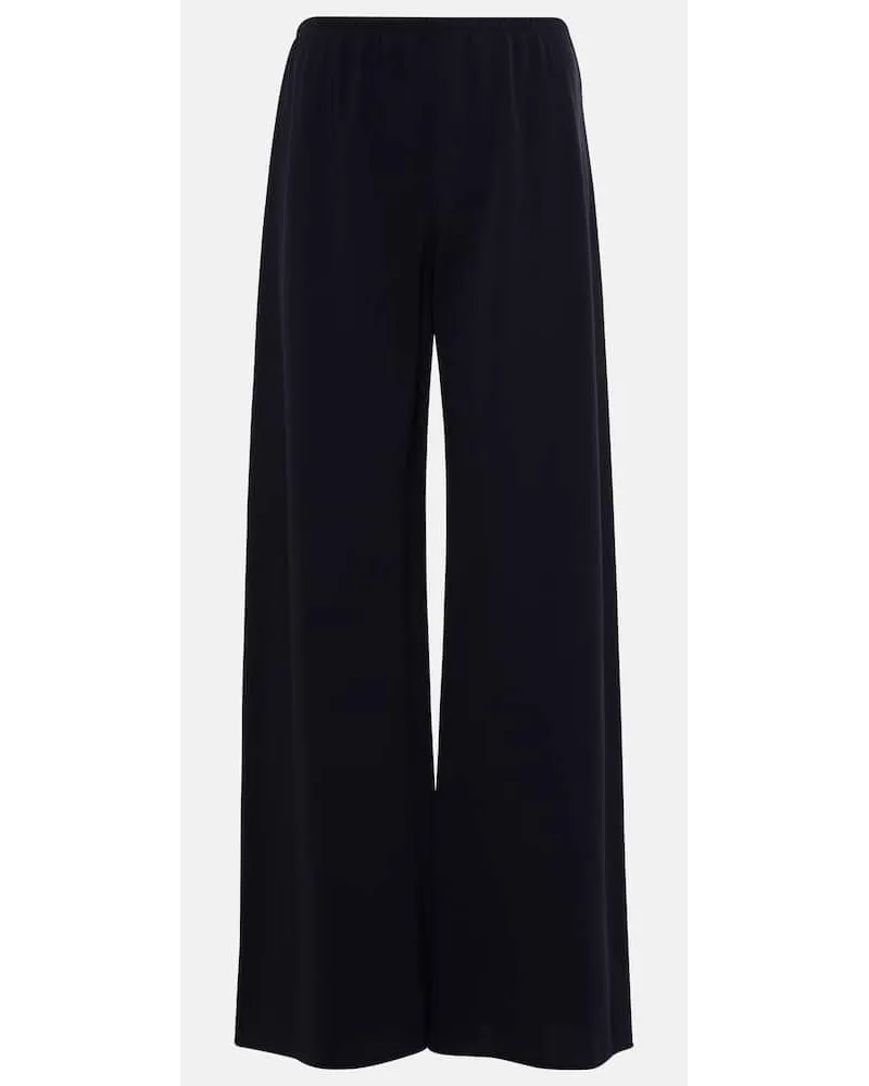 The Row Pantaloni Gala in cady a gamba larga Blu