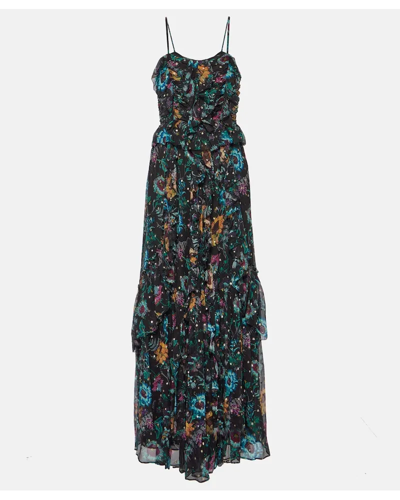 Ulla Johnson Abito lungo Colette in seta Nero