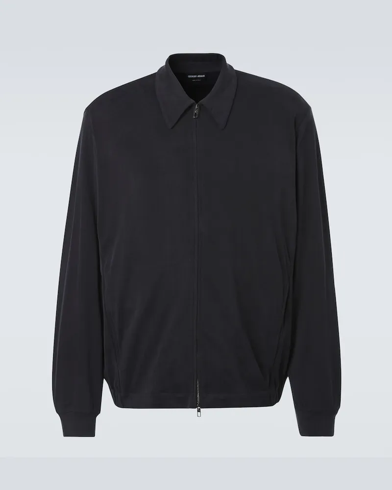 Giorgio Armani Giacca blouson con zip Blu
