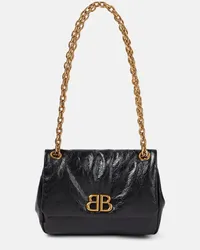 Balenciaga Borsa a spalla Monaco Mini in pelle Nero