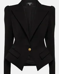 Balmain Blazer in misto cotone Nero