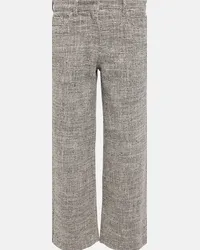 Max Mara Pantaloni cropped Lira in misto cotone Bianco