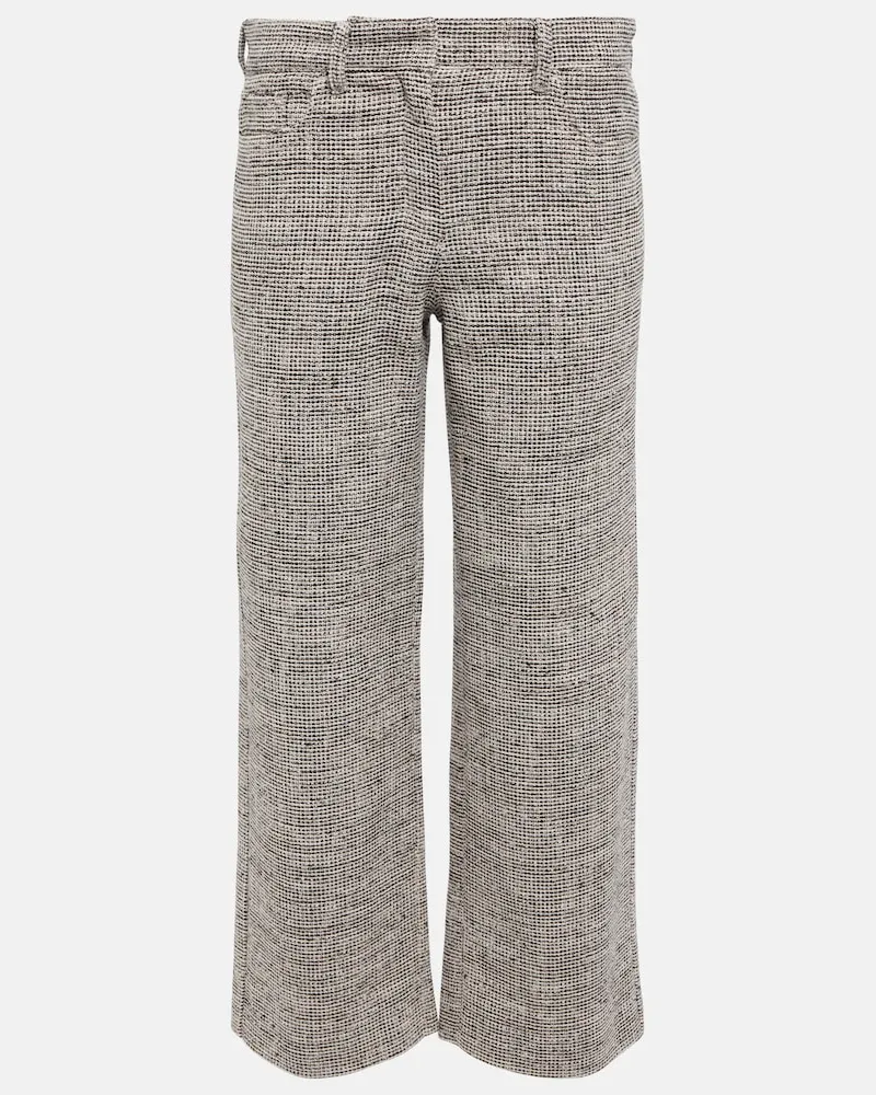 Max Mara Pantaloni cropped Lira in misto cotone Bianco