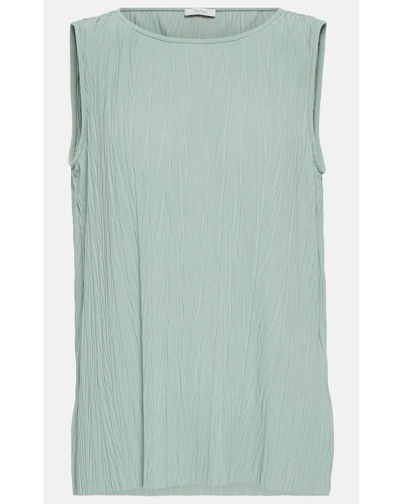 Max Mara Leisure - Top Dyser plissÃ© in jersey Verde