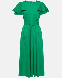 Diane von Furstenberg Abito midi con ruches Verde