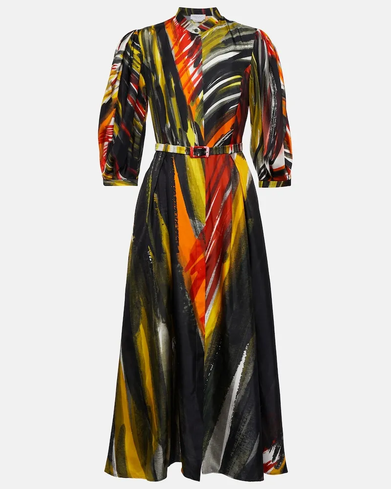 Gabriela Hearst Abito lungo Dexter in seta con stampa Multicolore