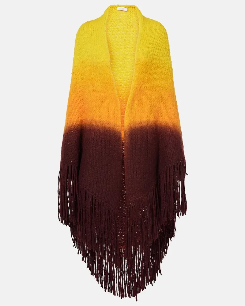 Gabriela Hearst Poncho Lauren in cashmere Blu