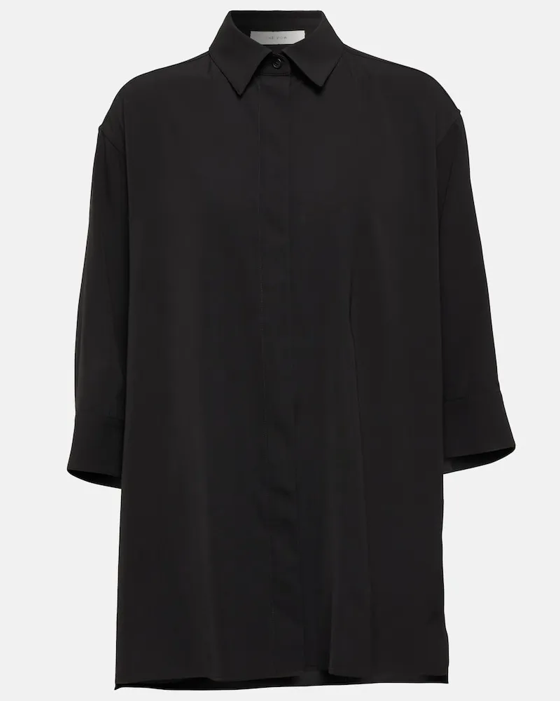 The Row Camicia Elada in misto lana Nero
