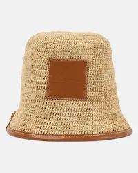 Jacquemus Cappello da pescatore Soli in rafia Beige