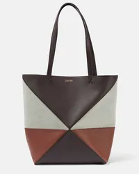 Loewe Borsa a spalla Puzzle Fold in pelle Marrone