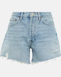 AGOLDE Shorts Parker di jeans a vita media Blu