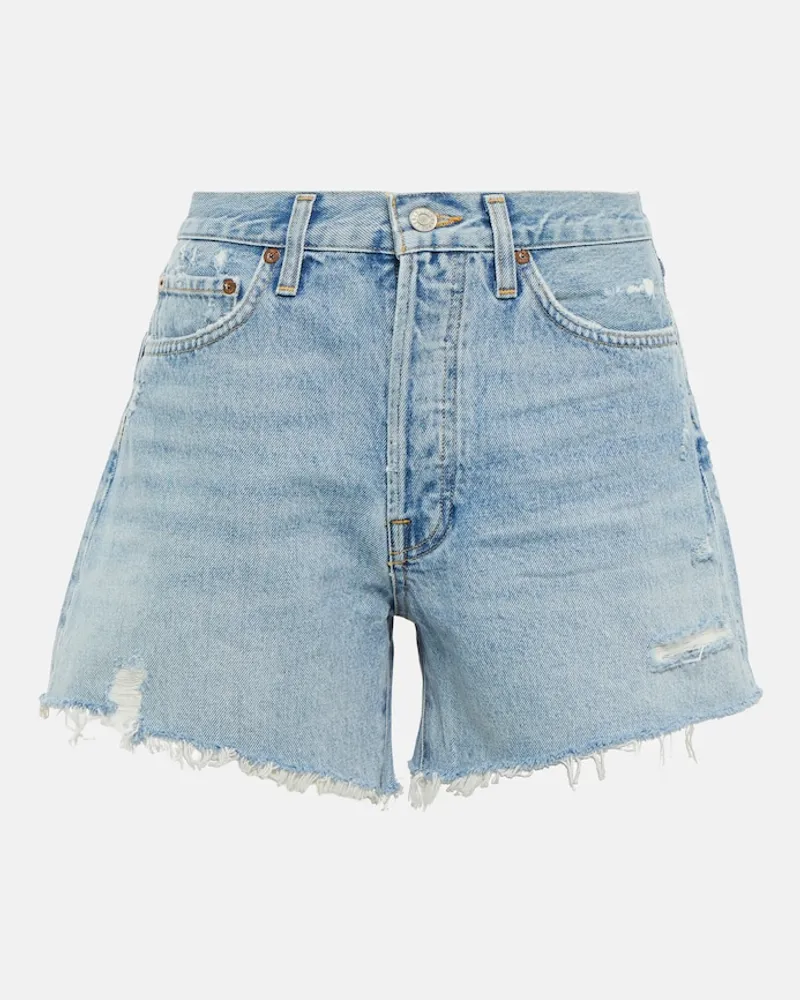 AGOLDE Shorts Parker di jeans a vita media Blu