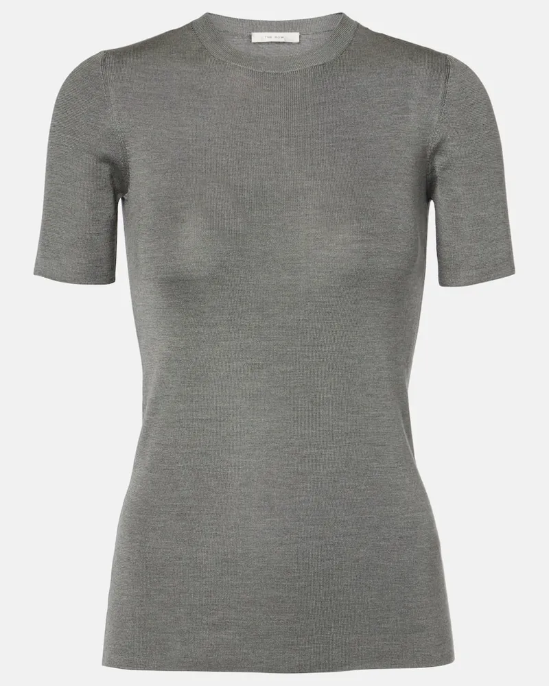 The Row Top Jannat in seta Grigio