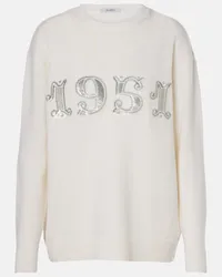 Max Mara Pullover Plata in lana e cashmere Bianco