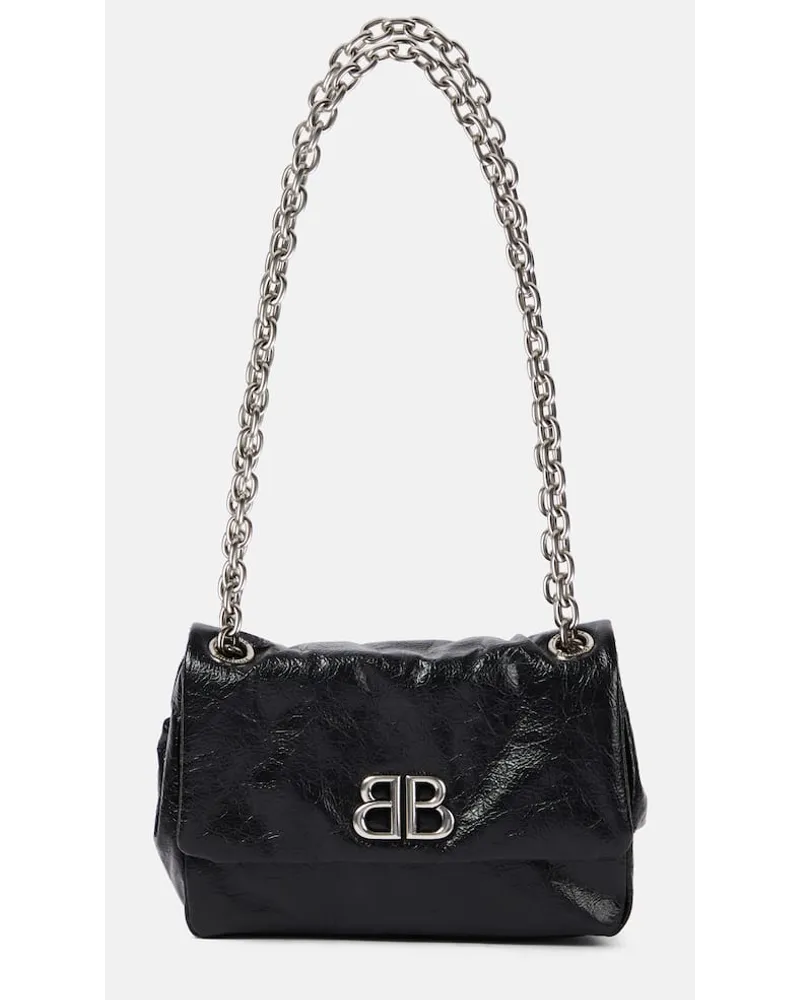 Balenciaga Borsa a spalla Monaco Mini BB in pelle Nero
