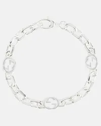 Gucci Bracciale Interlocking G in argento sterling Argento