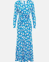 Diane von Furstenberg Abito midi in jersey con stampa Multicolore