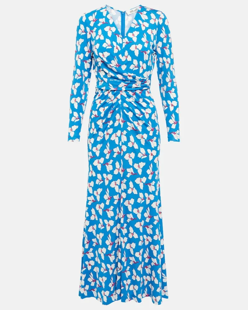 Diane von Furstenberg Abito midi in jersey con stampa Multicolore