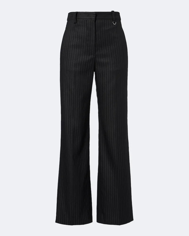 Isabel Marant Pantaloni dritti Noanda in misto lana Nero