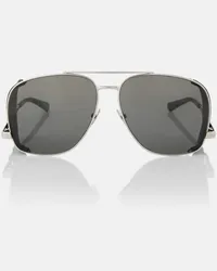 Saint Laurent Occhiali da sole aviator SL 653 Leon Spoiler Nero